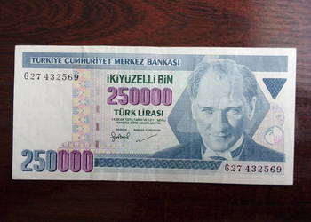 Banknot 250000 lirów Turcja