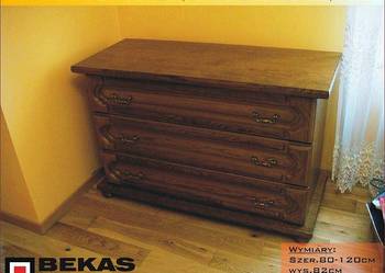 Komoda Prosta 80-120 cm 3szuflady Bekas Lakierowana Stylowa