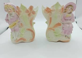 Figurka para wazonów chłopak i dziewczyna porcelana Bistwick VINTAGE