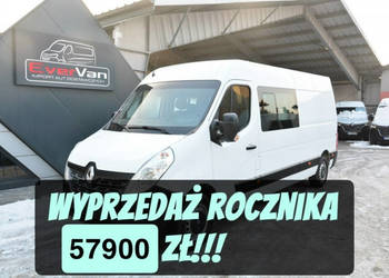 Renault Master 7 osobowy brygadówka doka max pełna opcja servis regały