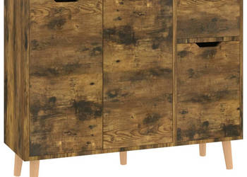 Szafka przydymiony dąb 90x30x72 cm materiał drewnopochodny WM-326821