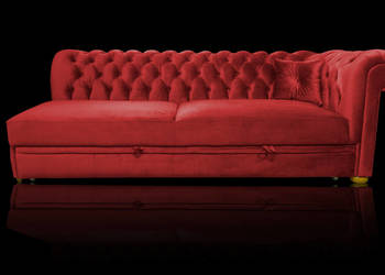 SOFA CHESTERFIELD NORMAL 4 OS. bez boku z funkcją spania