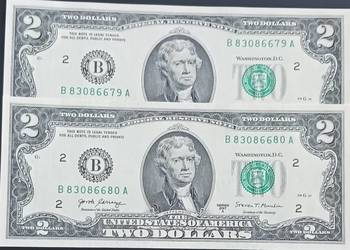 2 x 2 $ USA T. Jefferson 2017 r. men. New York- "B"-seria "A"