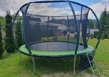 Trampolina ogrodowa 374CM 12FT z siatką i drabinką FIT-NET