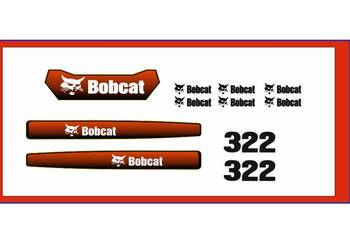 Naklejki Bobcat 322 Minikoparka  Zestaw Nalepki