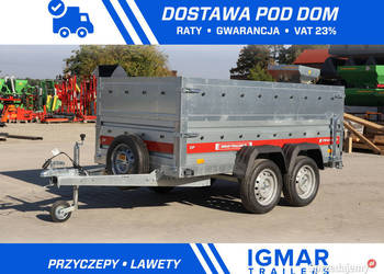 Przyczepka dwuosiowa 264x126 cm DMC 750 kg burty stalowe
