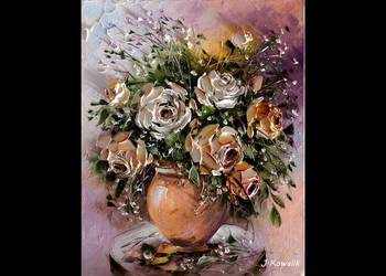Kowalik - Różany bukiet -40x50cm Obraz Olejny Kwiaty Róże