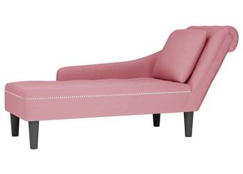 vidaXL Szezlong z poduszką, różowy, aksamitny(SKU:4009775)