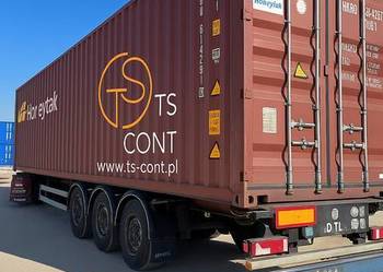 Kontener morski magazynowy budowlany 40 HC używany kilka razy 12 metrowy