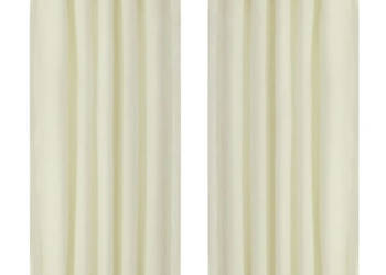 Kremowe atłasowe zasłony z pętelkami 2 szt. 140 x 175 cm WM-130356
