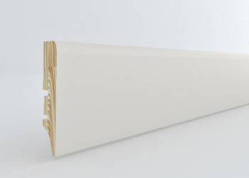 KASOLIK Listwa przypodłogowa drewniana biała PW70