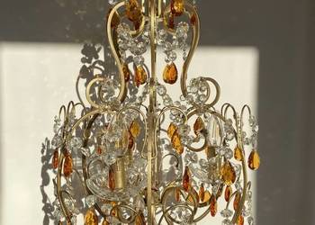 Francuski kryształowy Żyrandol nr. 25, 3-ram Antyk