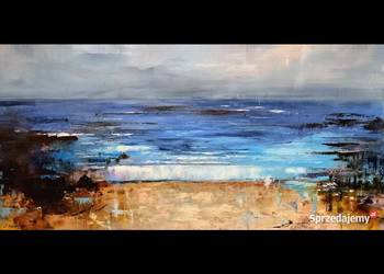 Kowalik - Morze VII - 120x60cm Obraz Olejny Marynistyka Impresja