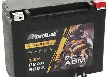 Akumulator NOVELBAT HP [FA] YTX24HL-BS 12V 22Ah 500A 205*87*162 +P