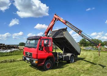 Man 10.163 L2000 wywrotka kiper hds, żuraw, oryginał