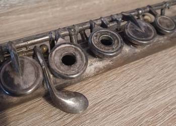 Stary, zabytkowy flet Noblet Paris. Lata 60 te.
