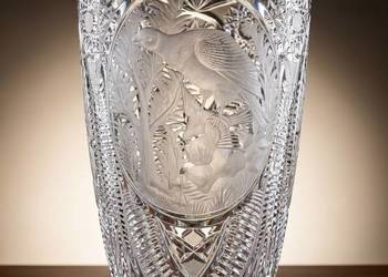 Kryształowy WAZON  30 cm – Vintage PRL