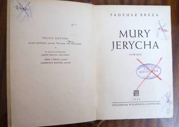 Tadeusz Breza - Mury Jerycha 1946