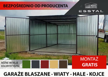 Garaż Blaszany OCYNKOWANY - Blaszak , Wiaty - ESSTAL