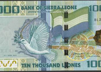 SIERRA LEONE 10000 LEONE 2010 - STAN BANKOWY UNC