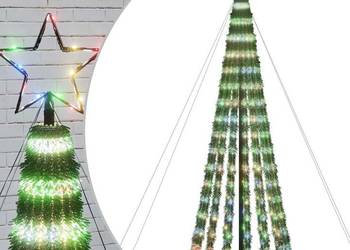 vidaXL Choinka LED 275 diod LED Kolorowa 180 cm(SKU:358067)