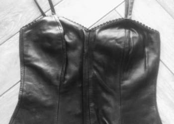 Gorset bluzka z naturalnej skóry XS s m