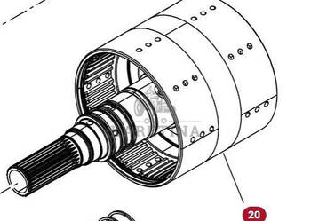Massey Ferguson 7516 Wał Koszyk Obudowa Sprzęgła CZĘŚCI 3797016M96