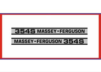 Naklejki Massey Ferguson 354S Ciągnik Traktor nalepki Komplet