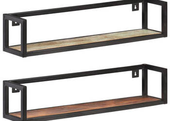 Półki ścienne 2 szt. 80 cm lite drewno z odzysku WM-320671