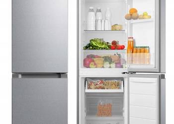 Lodówka z zamrażarką Vivax wolnostojaca  lodówka Low Frost INOX VIVAX Cf-17