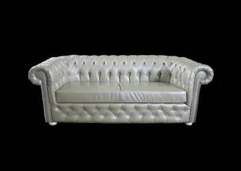 Skórzana SOFA CHESTERFIELD NORMAL 3 OS. z funkcją spania