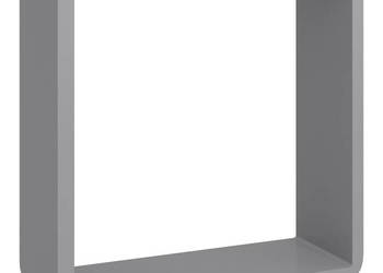 Półki ścienne kostki 3 szt. szare MDF WM-323954