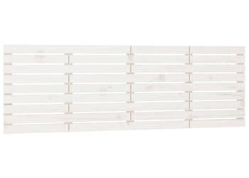 Wezgłowie łóżka białe 206x3x63 cm lite drewno sosnowe WM-824719