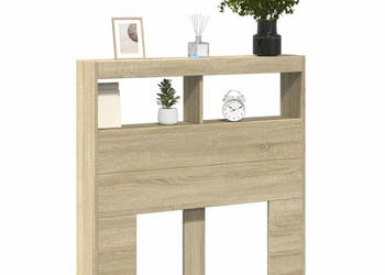 Zagłówek z półkami i oświetleniem LED dąb sonoma 100x17x102cm WM-839184