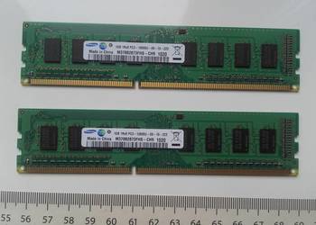 Samsung DDR3 2x1GB = 2GB PC3 1333Mhz, 10600U-09-10-zzz, M378B2873FHS-CH9