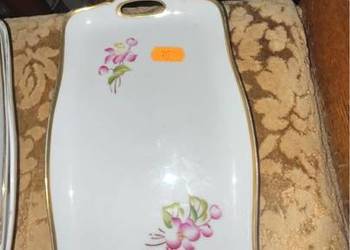 Patera, biała porcelana. Złocona.  Bez sygnatury.