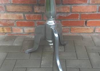 Stolik kawowy stylowy aluminiowy niklowany okrągły Stolik ogrodowy (390)