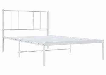 Łóżko Metalowe Białe Rama Łóżka Ze Stelażem Biała 90x200 cm WM-352522