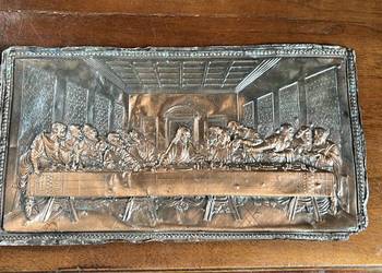 Miedzioryt. Ostatnia Wieczerza. Płytka miedziana, miękka.