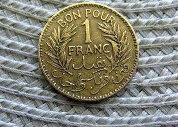 Tunezja Francuska 1 Frank ( Bon Pour ) 1945r