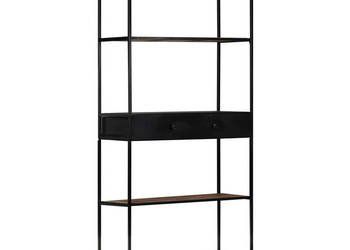 Regał na książki 80x35x180 cm surowe drewno mango i żelazo WM-323734