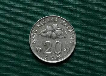 MALEZJA - 20 senów, 1991r