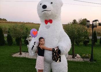 Biały Miś LUKSUS do wynajęcia. Atrakcja Duży Miś 260cm.