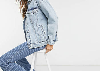 Kurtka Jeansowa BERSHKA Denim rozmiar XS / Blue jeans