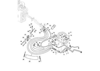 John Deere 9470RX - Przewód olejowy RE577785 (Zawór sterujący)