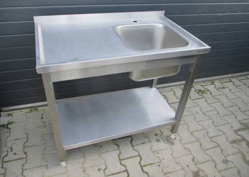 ZLEW GASTRONOMICZNY 1 KOMOROWY Z PÓŁKĄ 100/60/85