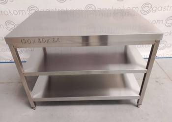 Stół centralny z 2 półkami  120x80x85