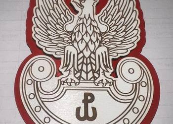 Pamiątkowy magnes - Orzełek Wojska Polskiego wersja biało - czerwona