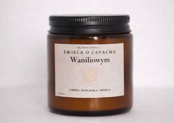 Świeca sojowa o zapachu waniliowym 120 ml