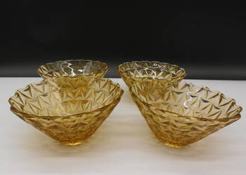 Klasyka PRL – Komplet 4 Salaterek „Grys” – Huta Prądniczanka